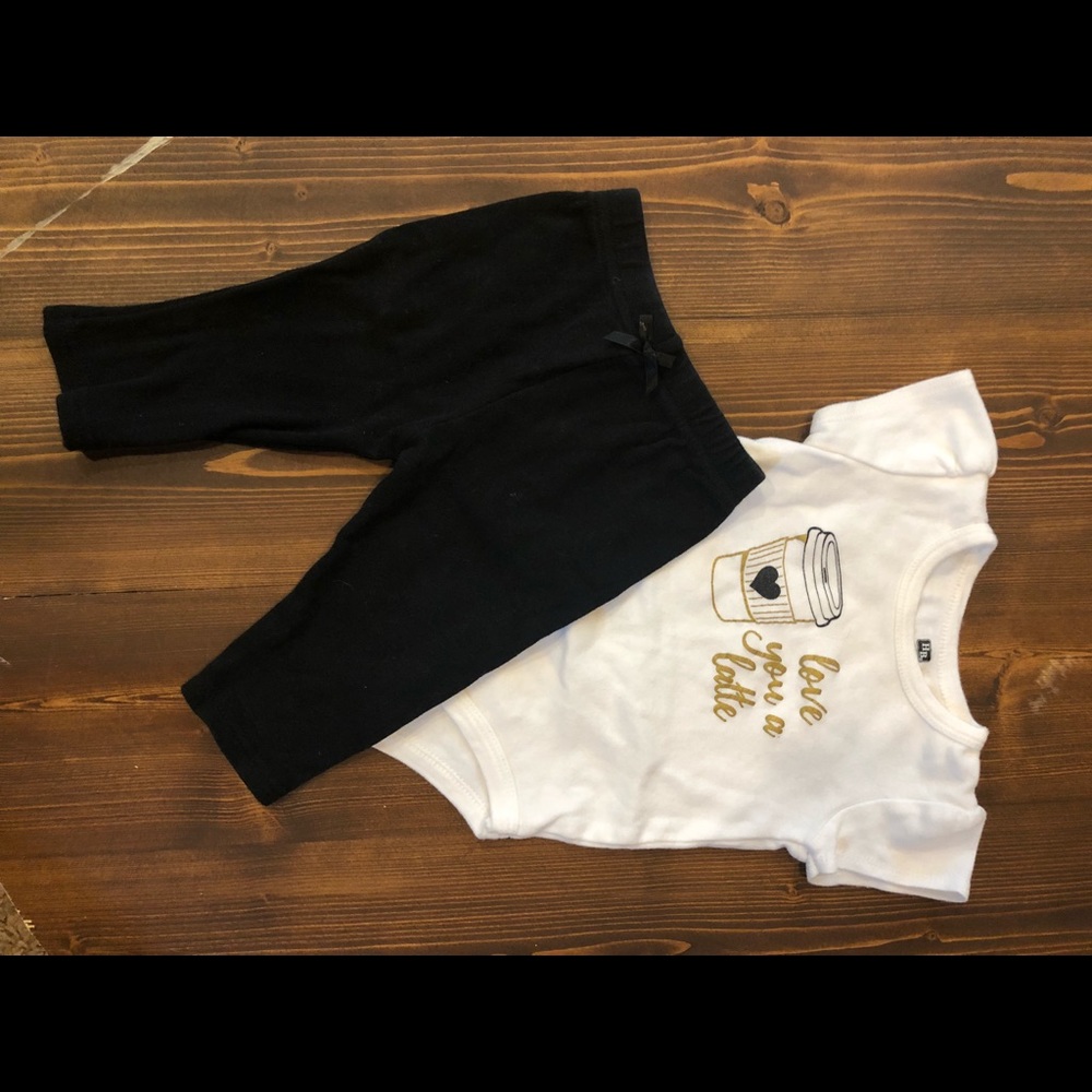 Cute little cotton outfit “latte”